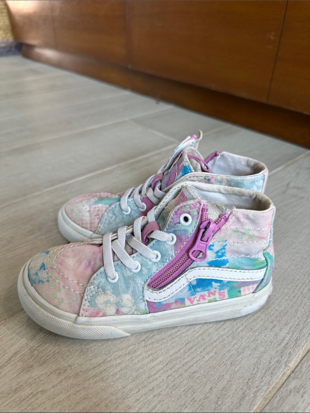 Vans Kids Pastel Tie-Dye High-Top Sneakers - Pink, Blue, Mint